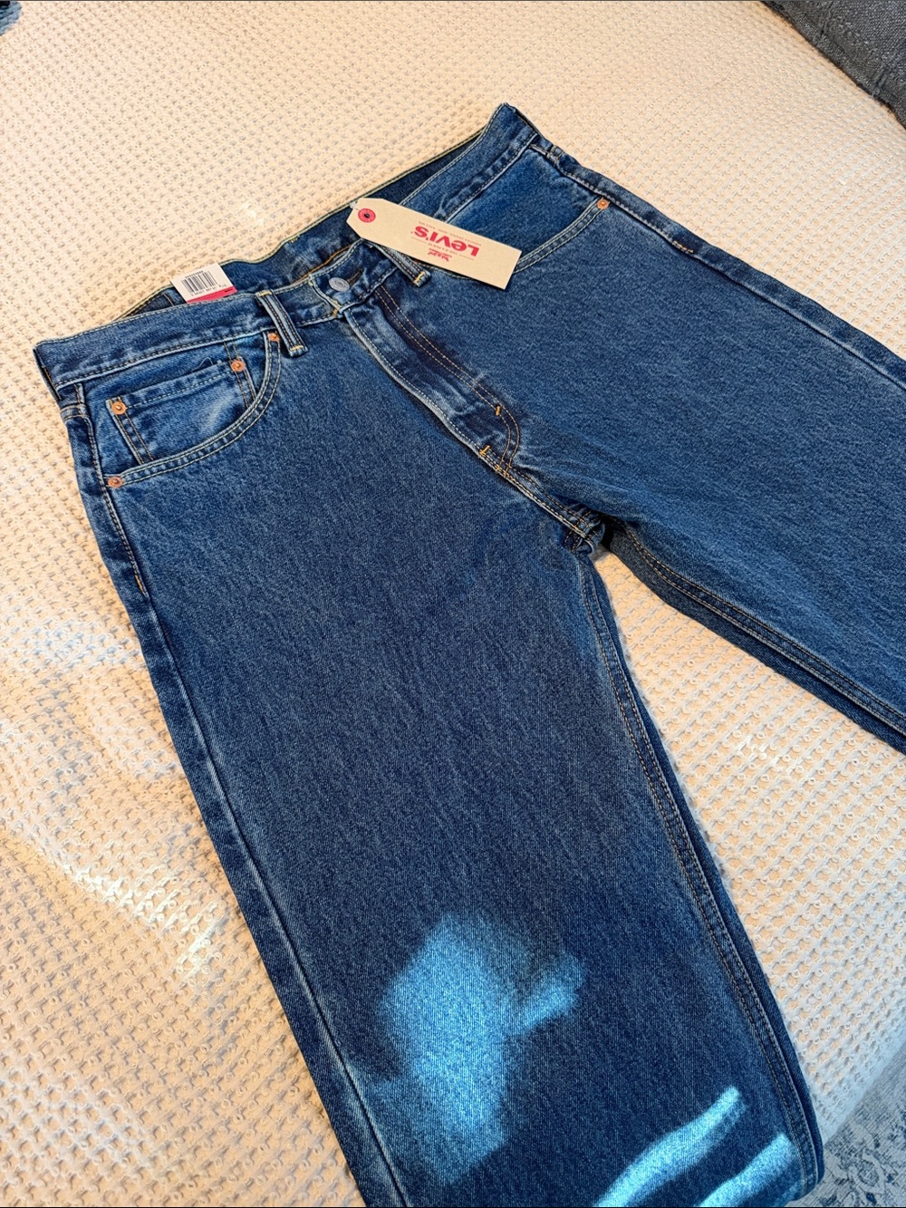 Levi's Men's Straight Jeans - Dark Blue Denim